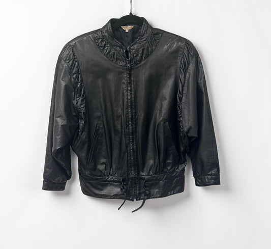 Vintage Angel Leather Black Jacket |Late 80s