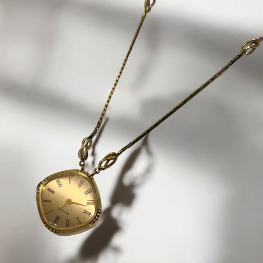 Vintage Sandoz Pendant Watch Necklace