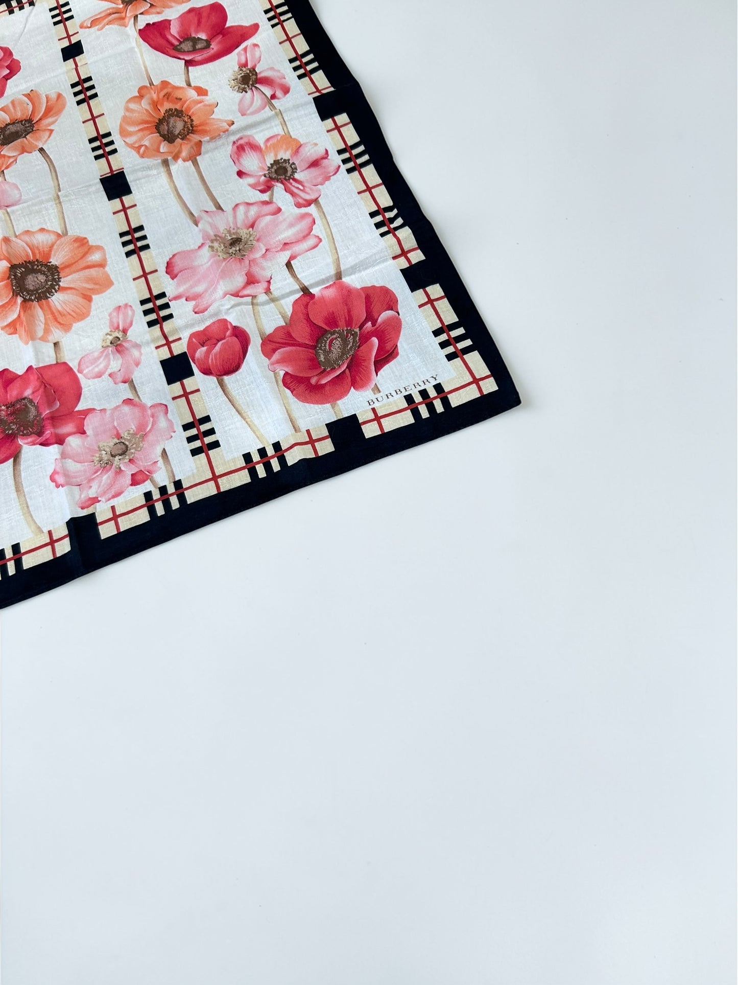 Vintage Burberry floral handkerchief