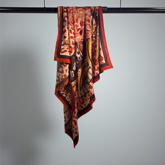 Oversized Vintage Silk Scarf
