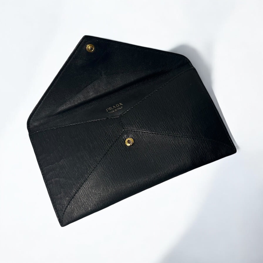 Prada Vitello move envelope wallet