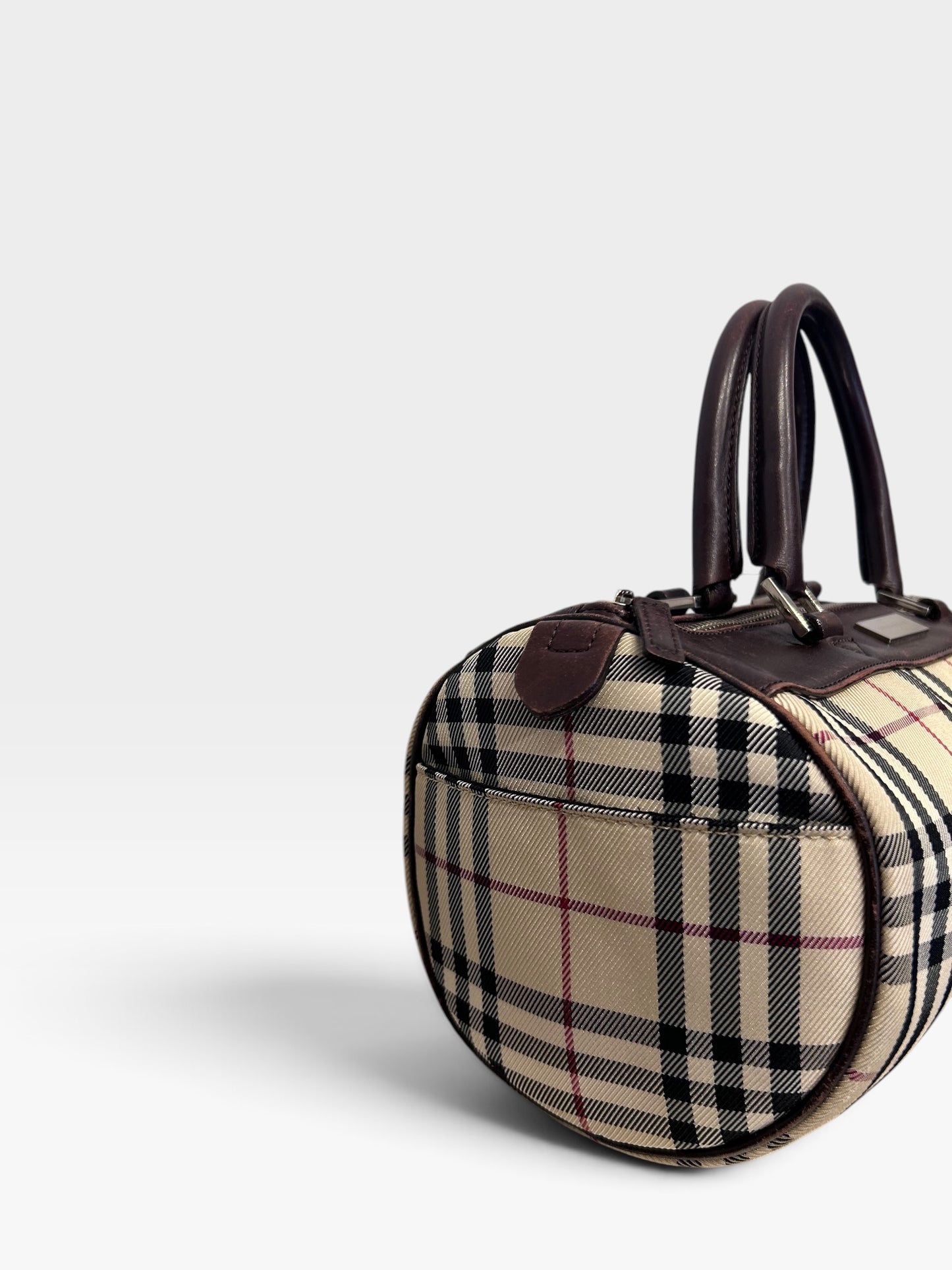 Vintage Burberry Nova Check Barrel Bag|Early 2000s