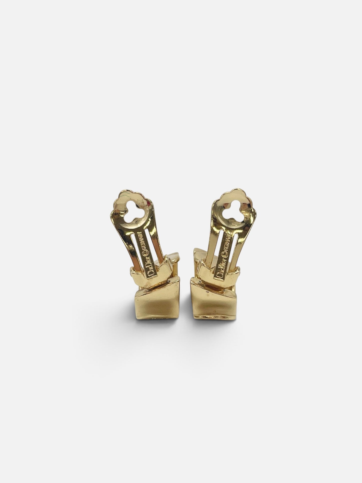Vintage Christian Dior Rhinestone Clip-On Earrings|Late 1980s