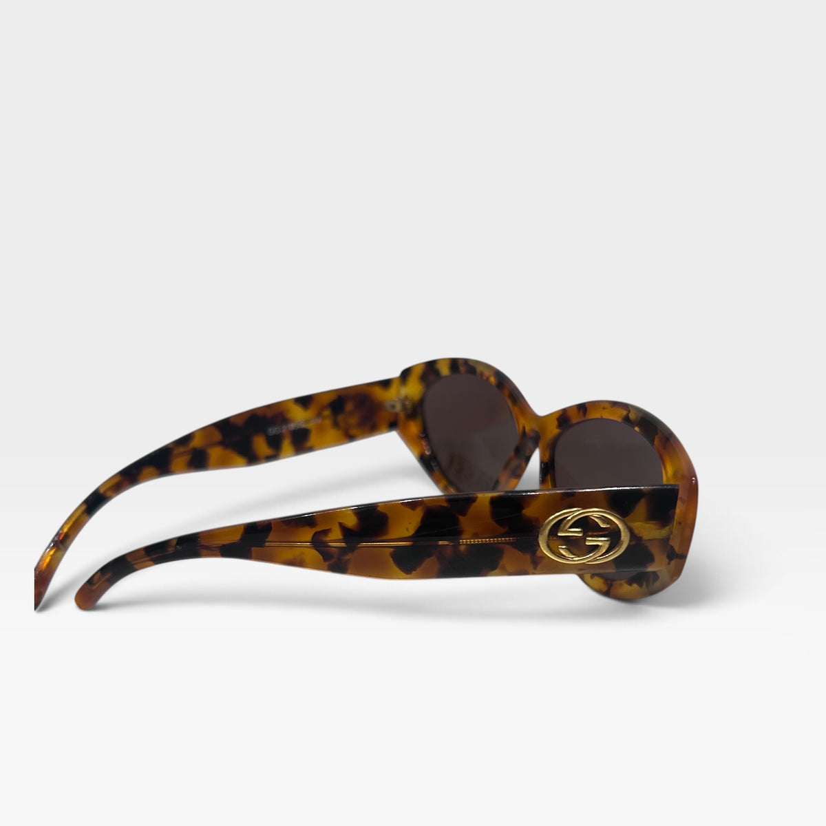 Vintage Gucci Tortoiseshell Oval Sunglasses | 1990s