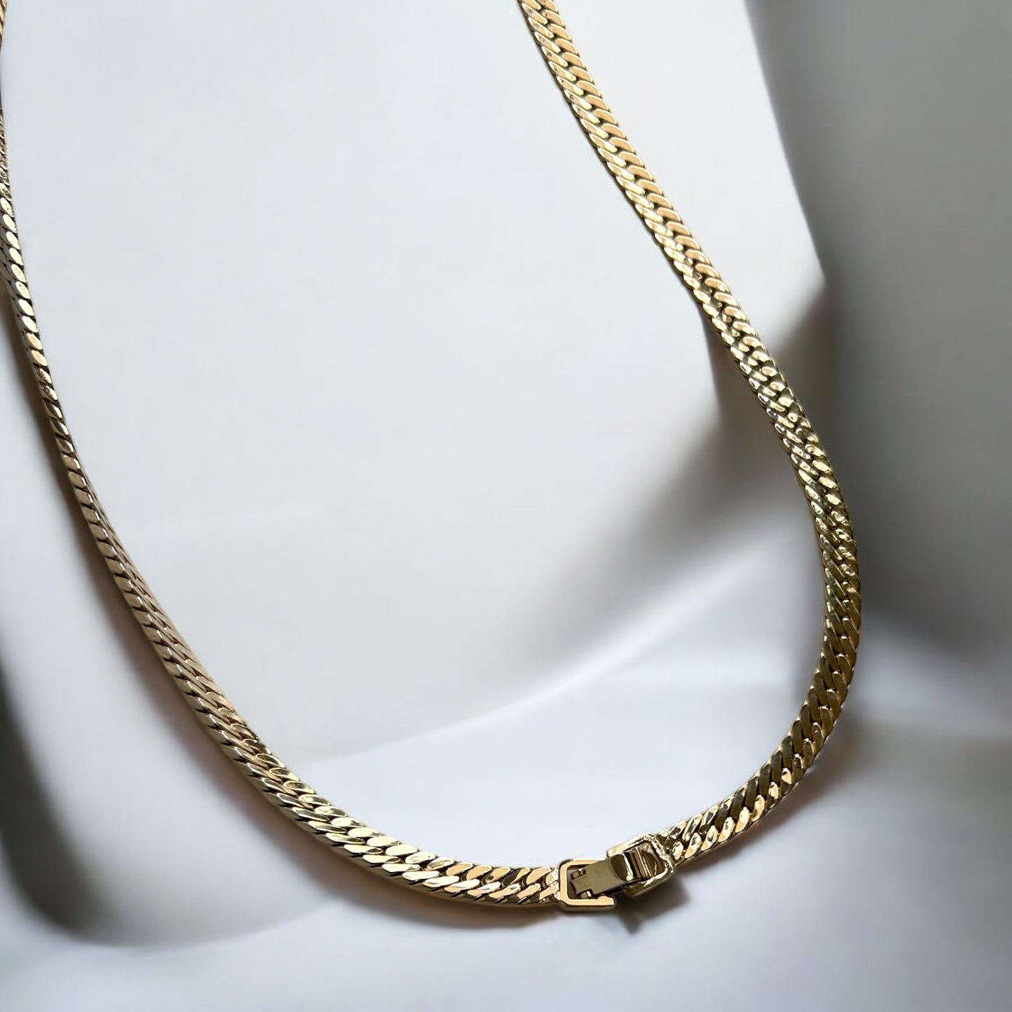 Vintage Gold Plated Necklace with Sculptural Center Detail