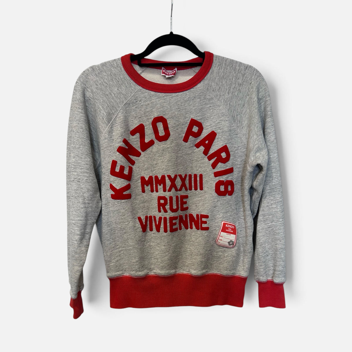 Kenzo Paris Rue Vivienne Grey Cotton Sweatshirt
