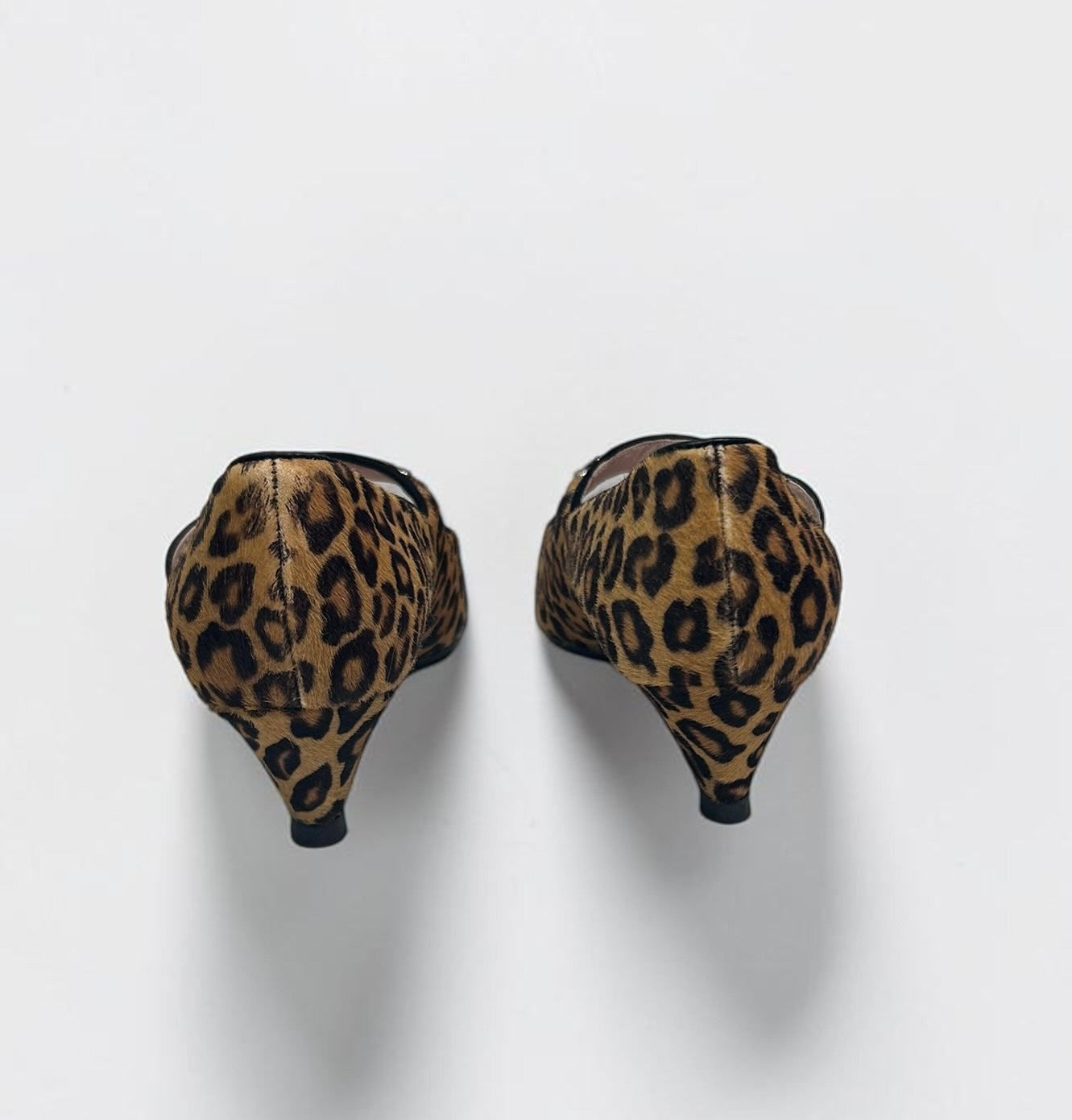 Miu Miu Leopard Print Calf Hair Kitten Heel Pumps|2010