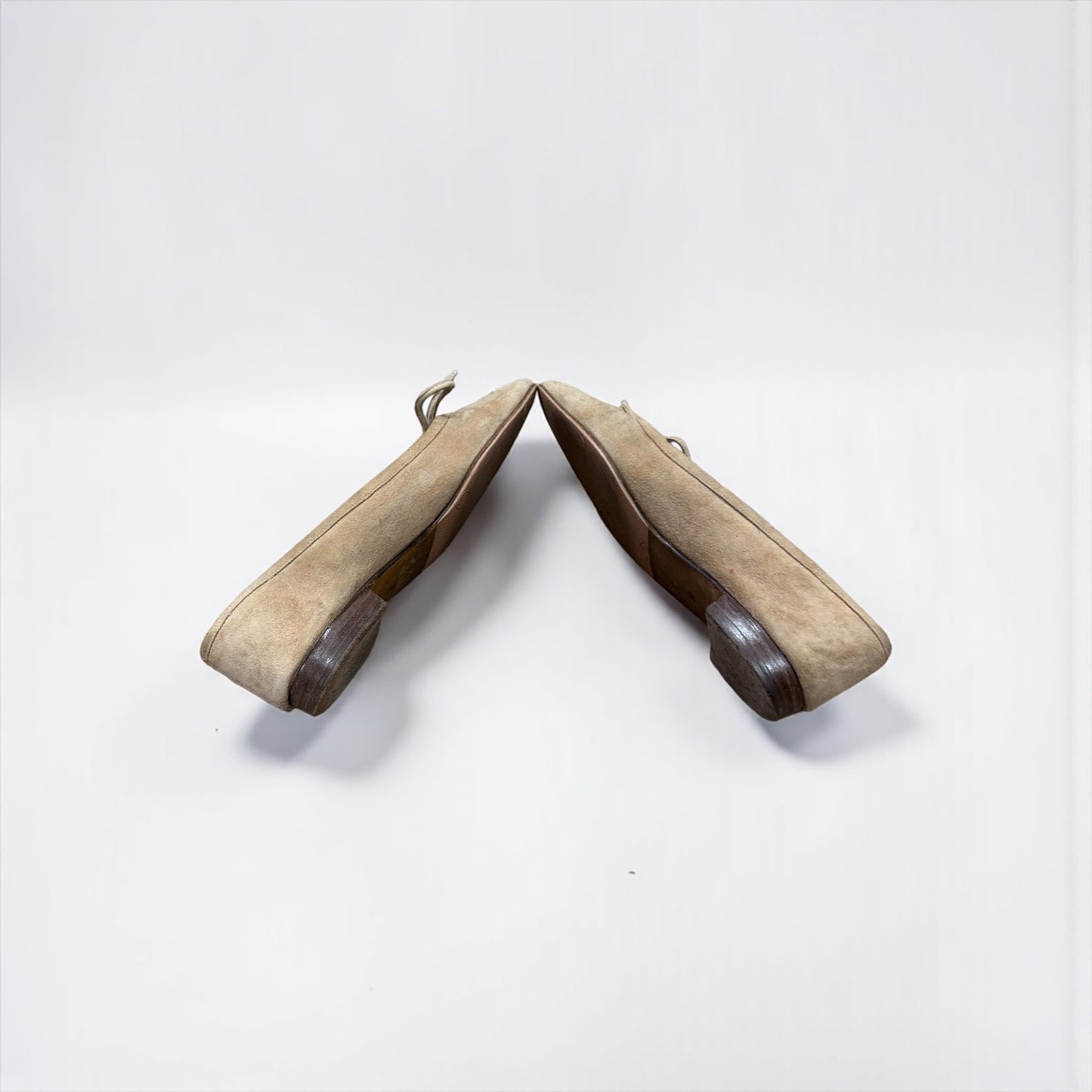 Vintage Manolo Blahnik Suede Pointed Ballet Flats