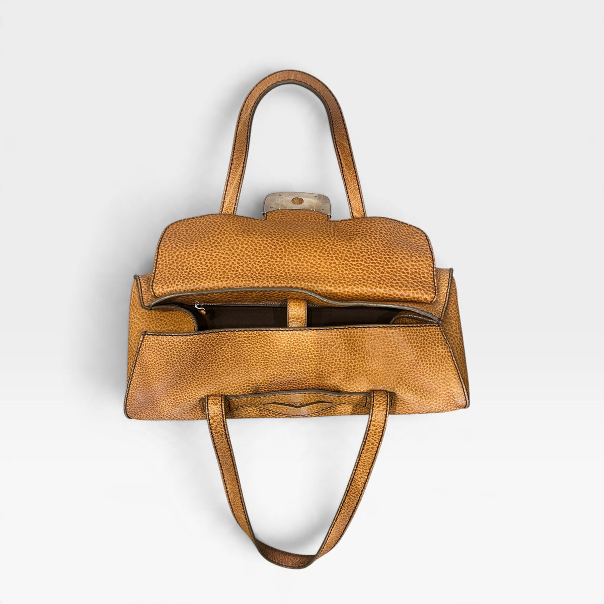Vintage Tod’s Tan Leather Shoulder Bag | Early 2000s