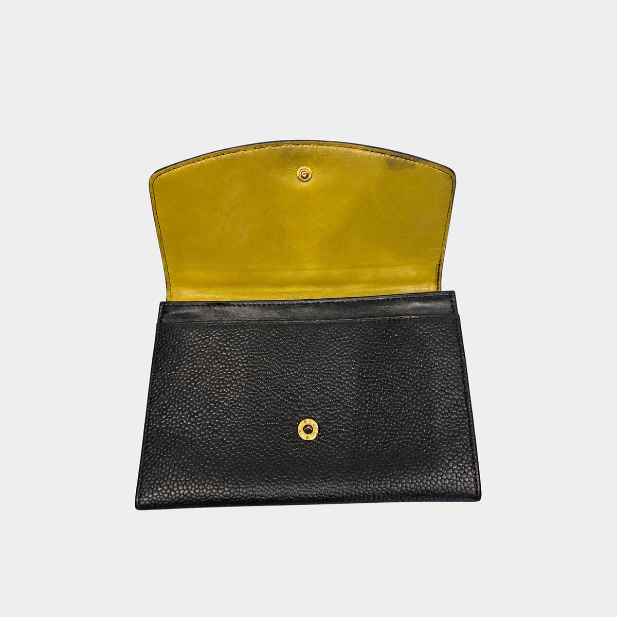 Chanel Black Caviar Leather CC Wallet | 1999