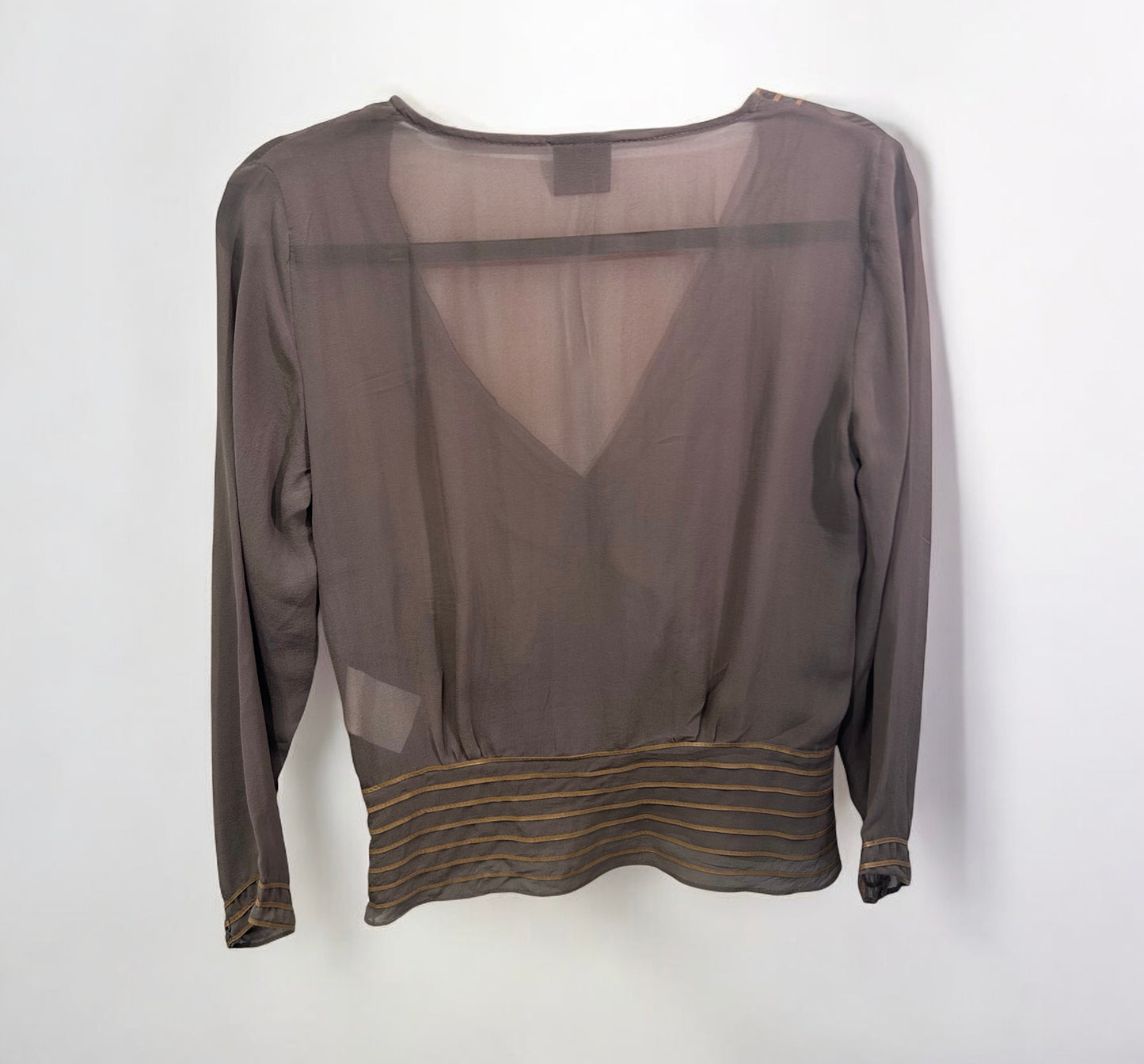 Silk Blouse with Leather Details from the Gosha Line by Vero Moda