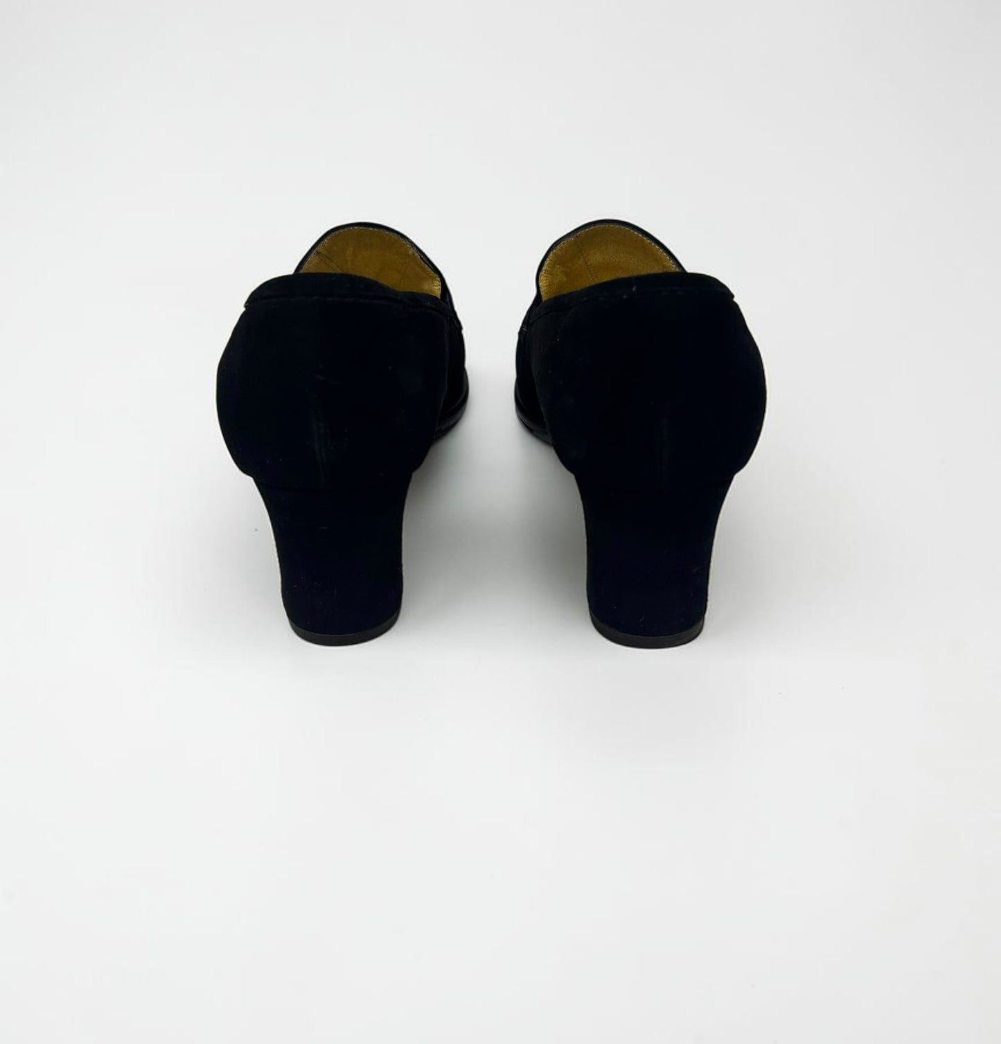 Vintage Fendi Suede Heeled Loafers|Late 90s- Early 2000s