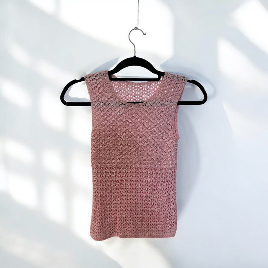 Vintage Crochet and beads top