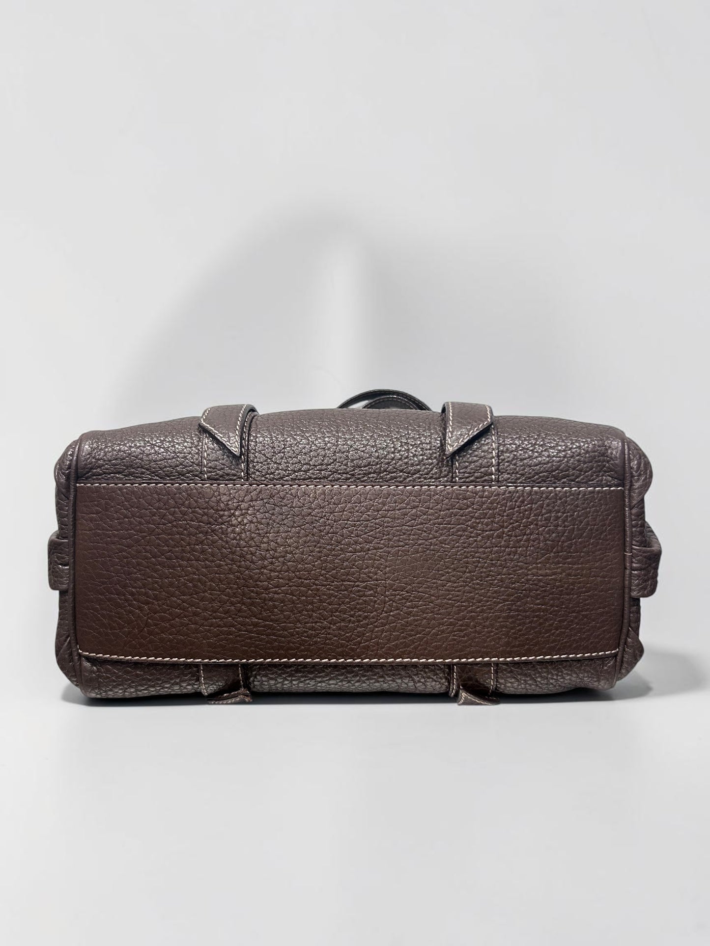 Vintage Dolce & Gabbana Pebbled Leather Bowling Bag| Early 2000s