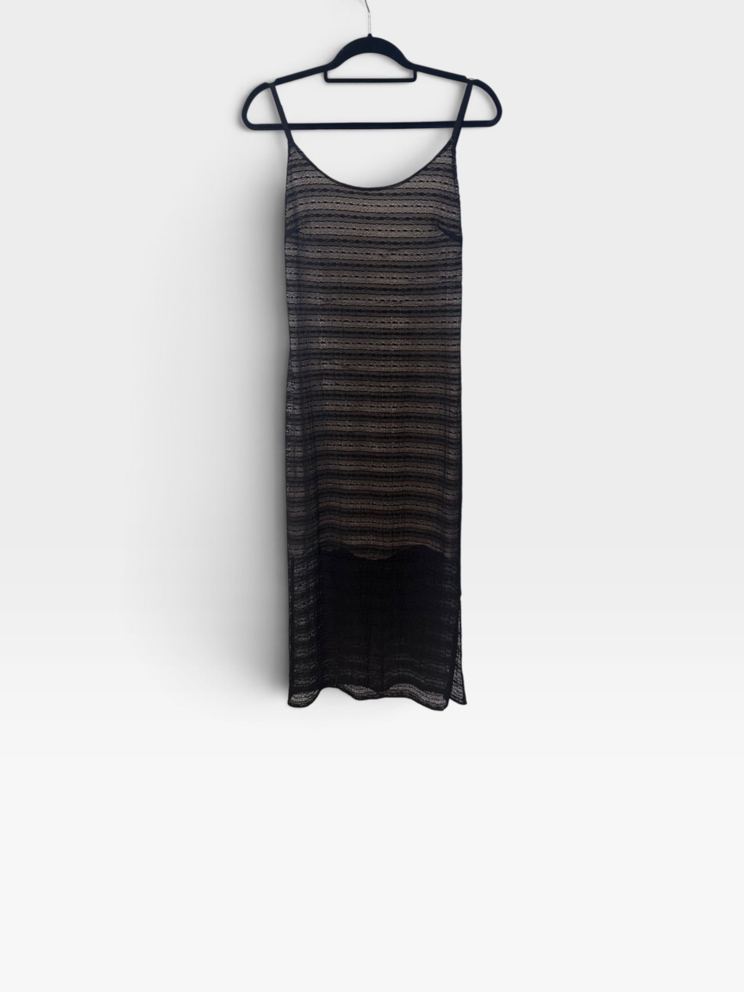 Alice + Olivia Black Lace Midi Dress