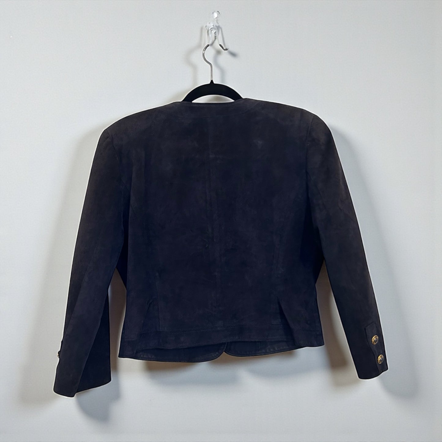 Vintage Cizenne Suede Jacket with Gold Buttons