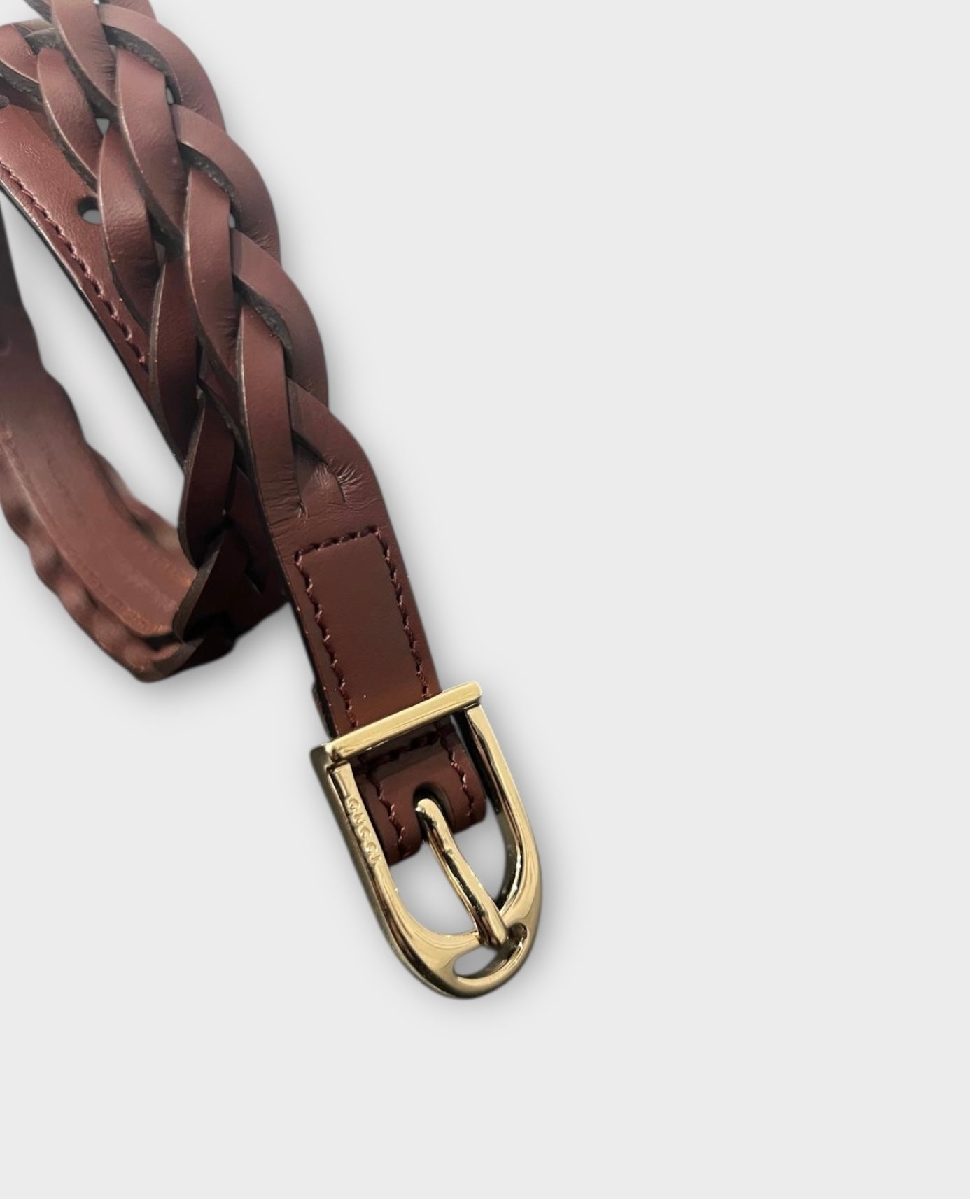 Gucci Vintage Braided Leather Belt