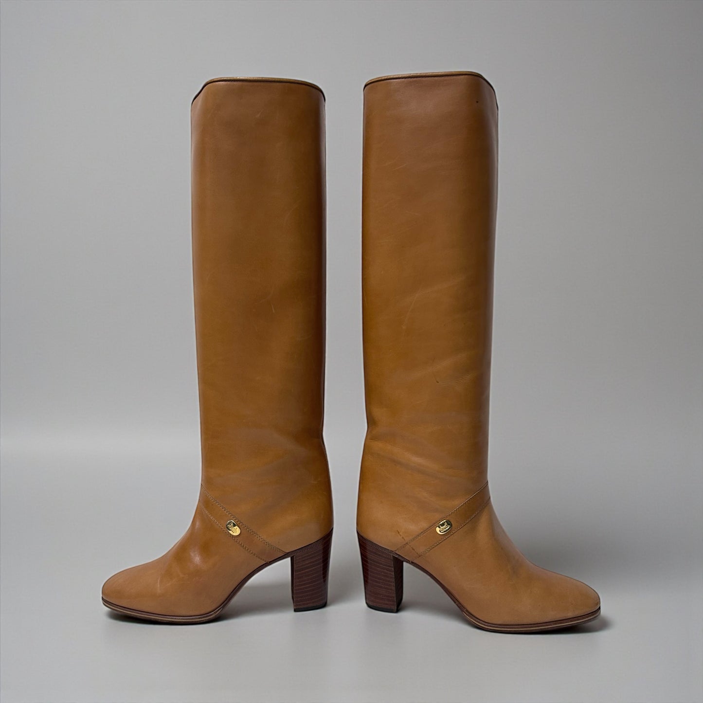 Vintage CELINE Leather Knee High Boots – Late 1970s / Early 1980s