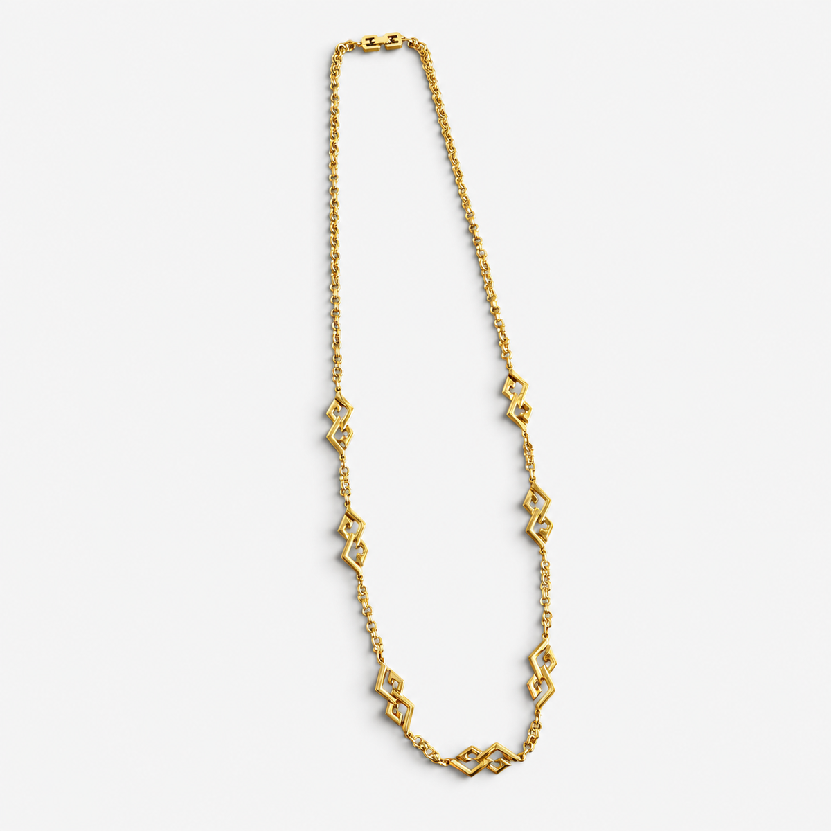 Vintage Givenchy Gold-Plated Logo Necklace | 1990s
