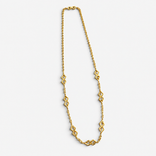 Vintage Givenchy Gold-Plated Logo Necklace | 1990s