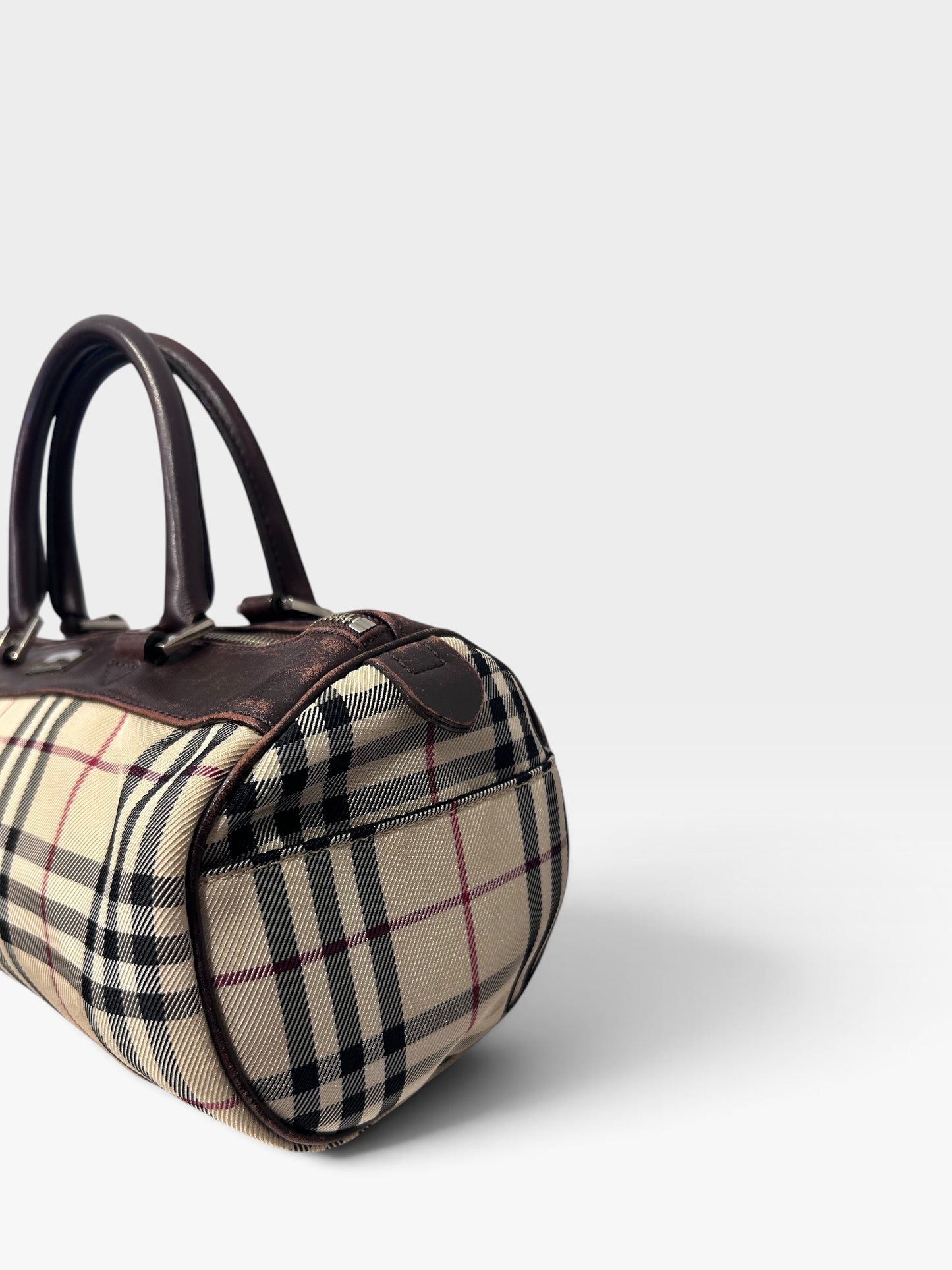 Vintage Burberry Nova Check Barrel Bag|Early 2000s