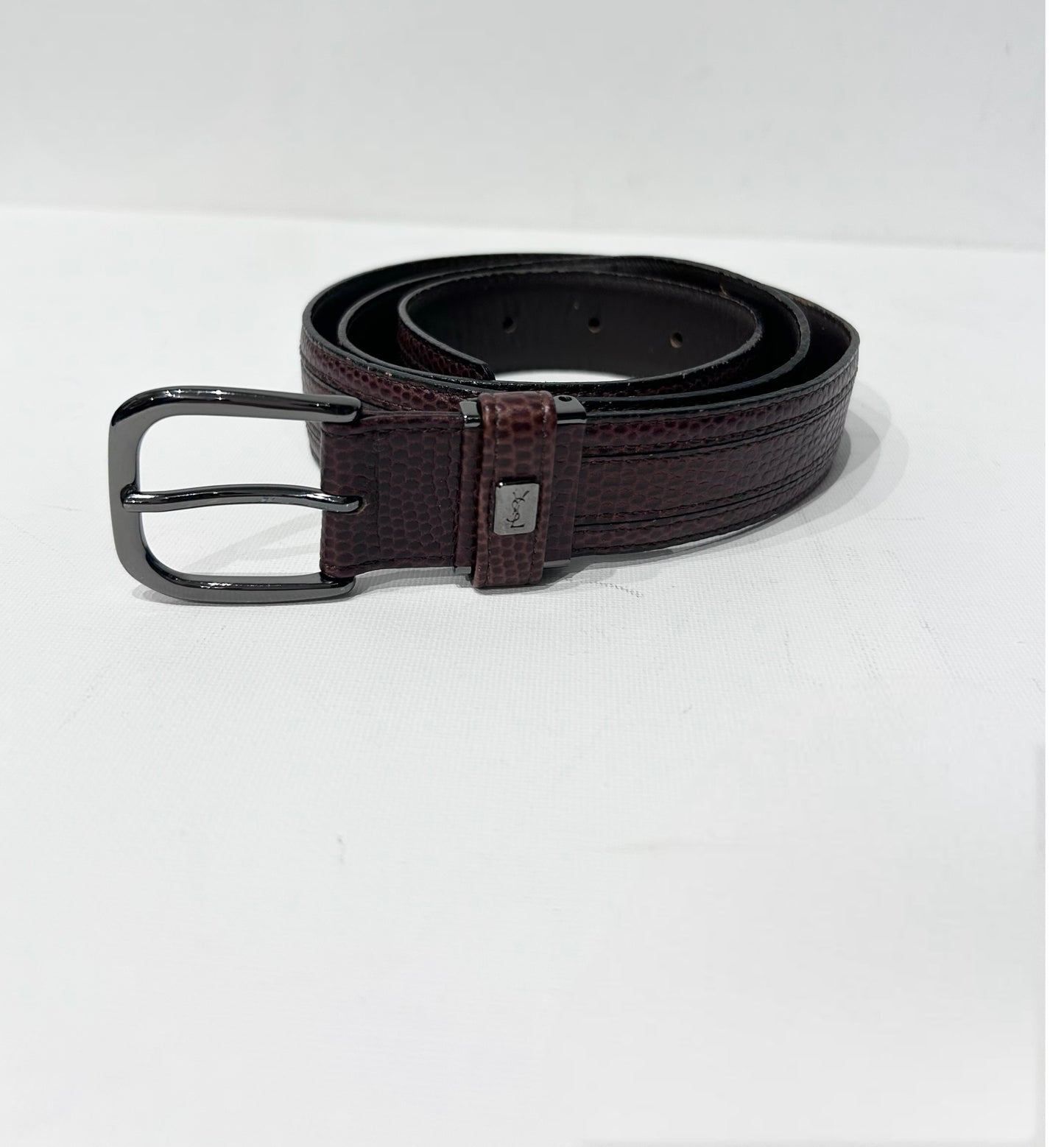 Vintage Yves Saint Laurent Textured Leather Belt