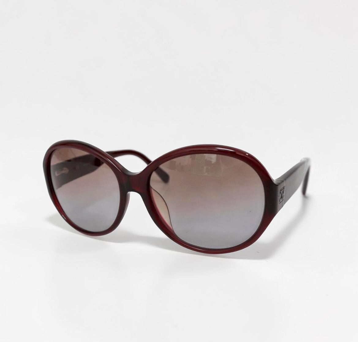 Vintage CELINE Oversized Burgundy Gradient Sunglasses |Y2K