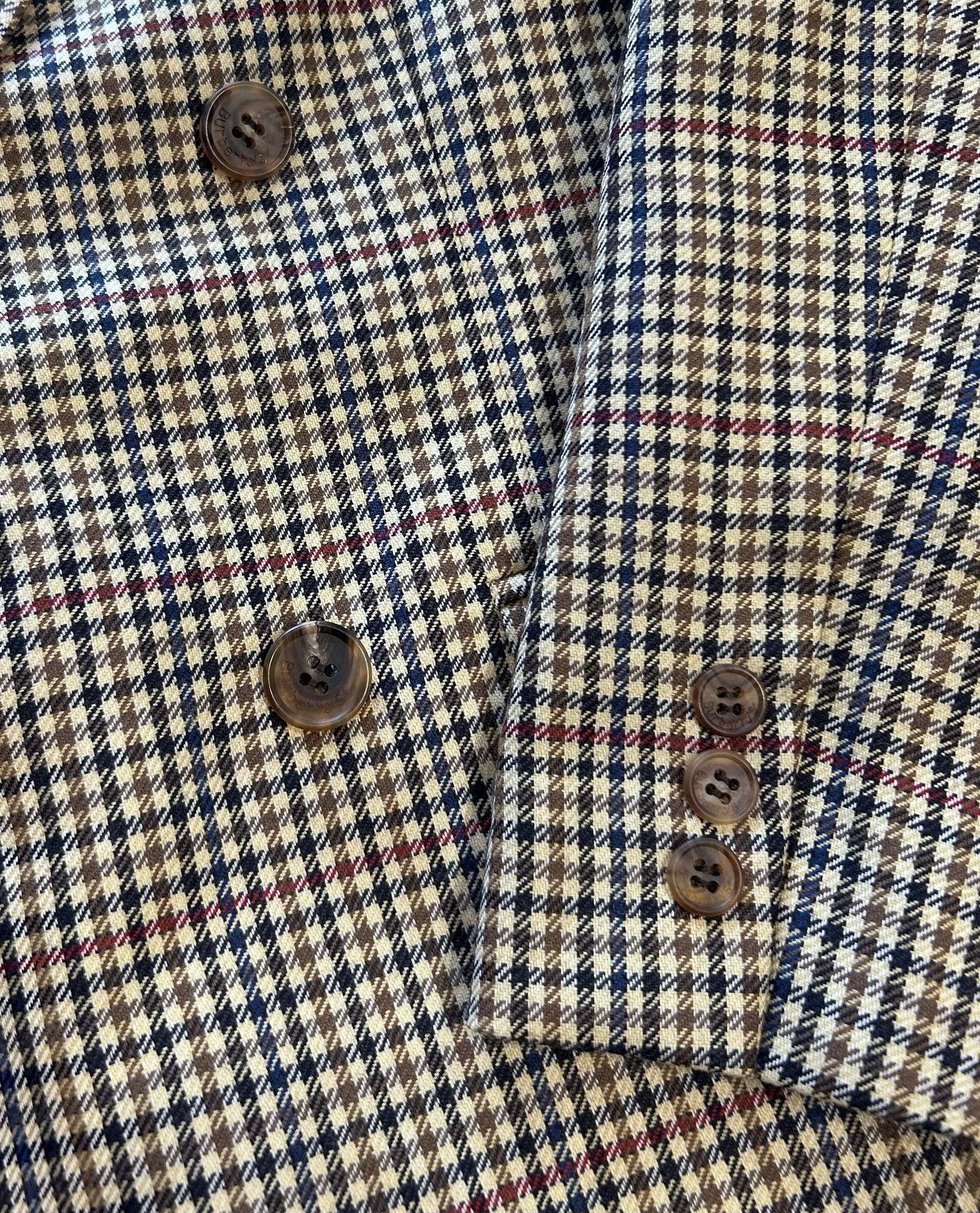 Vintage Burberrys Double-Breasted Check Blazer|1990s