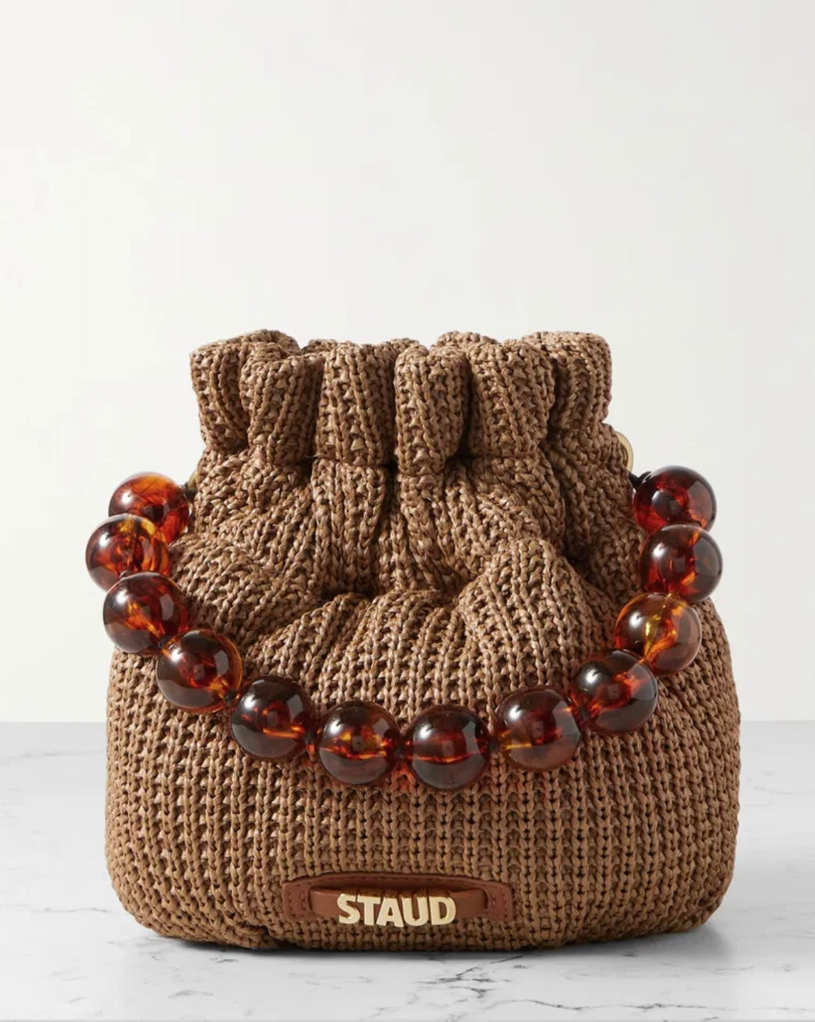 STAUD Raffia Tote Bag