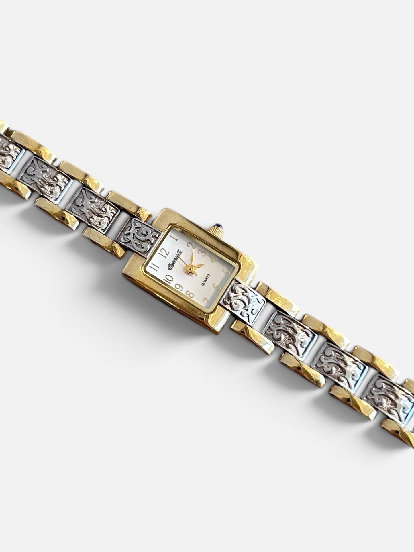 Vintage Ingersoll Two-Tone Rectangular Quartz Watch| 1990s