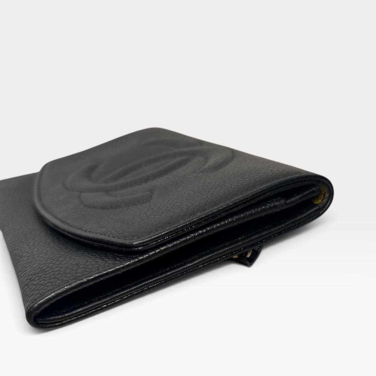Chanel Black Caviar Leather CC Wallet | 1999