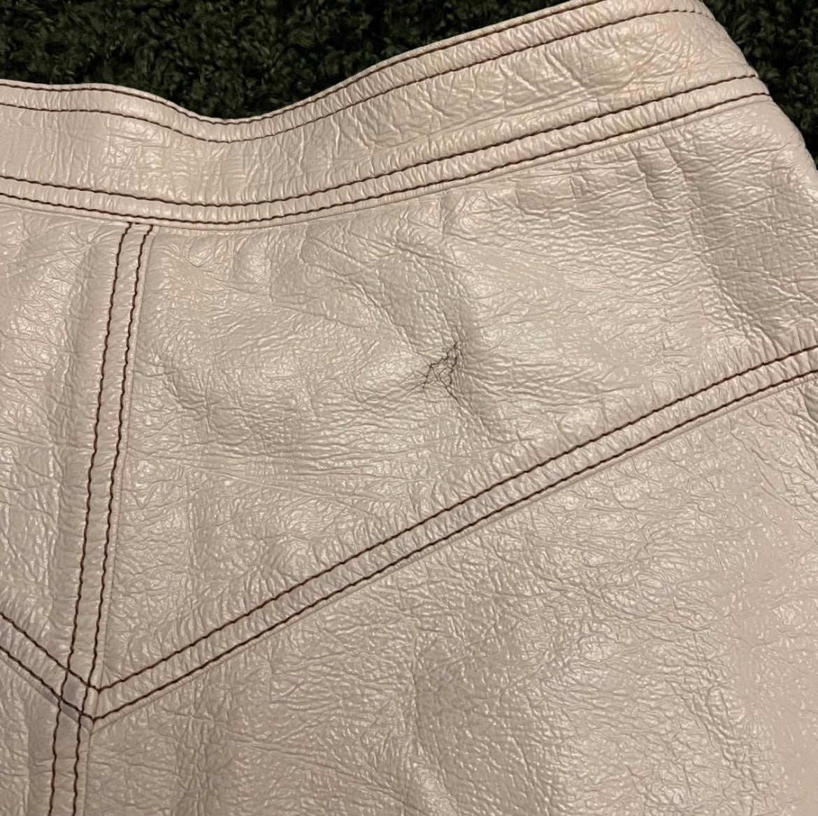 Miu Miu 2014 Cotton-PU Mini Skirt