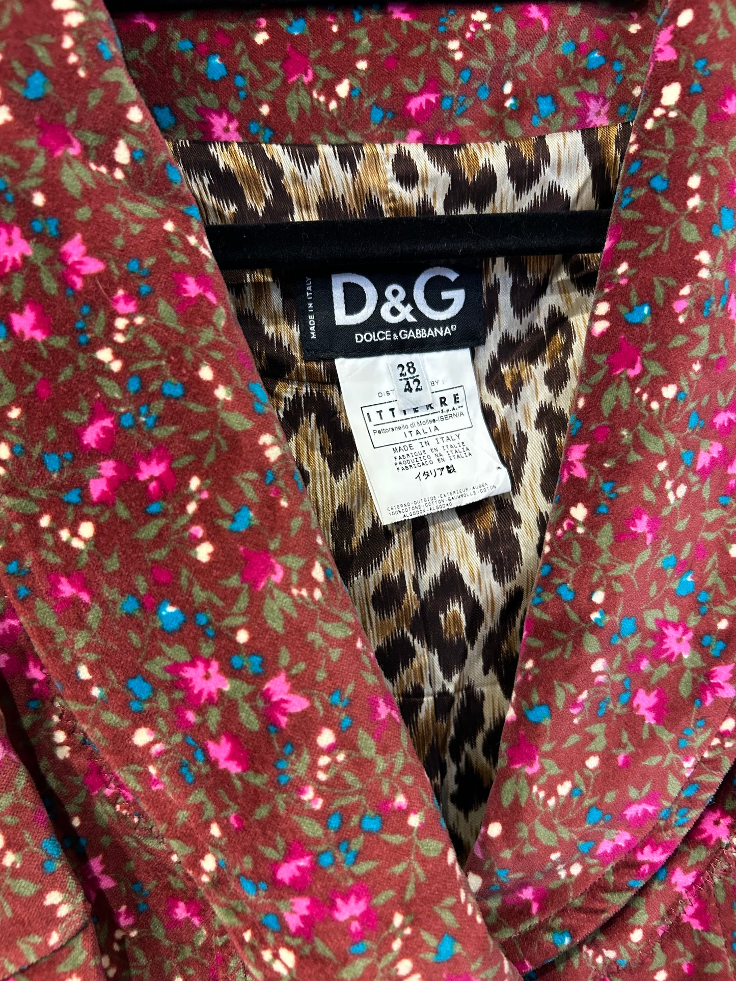 90’s DOLCE AND GABBANA Floral Velvet Jacket