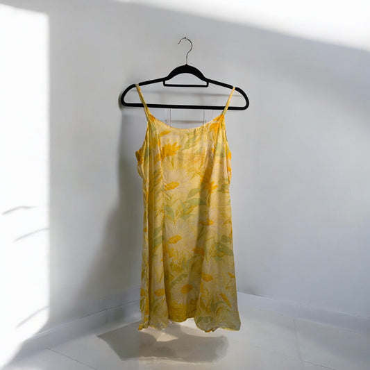 Vintage Silk Floral Mini Dress