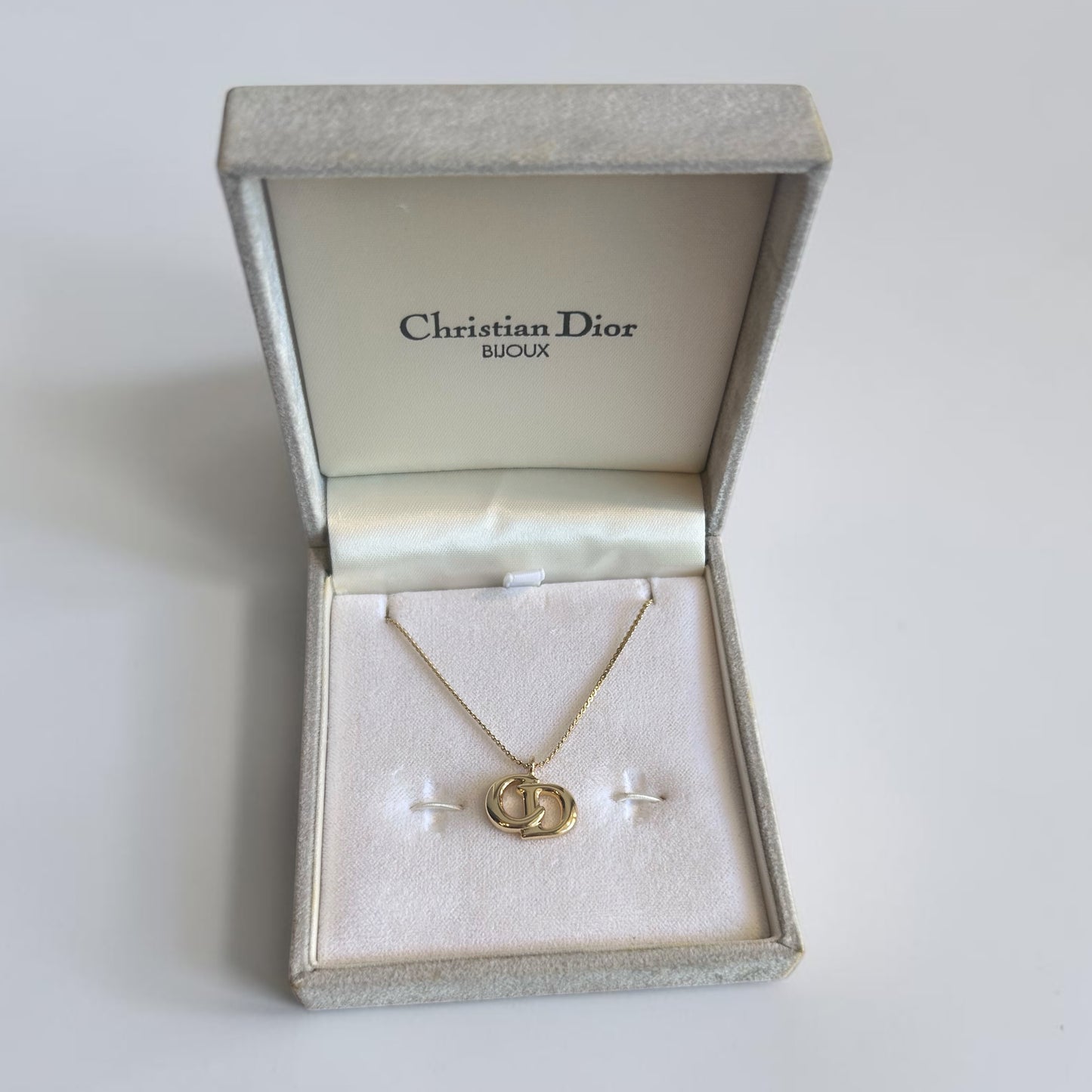 Vintage Christian Dior Gold-Plated CD Logo Necklace | 2000s