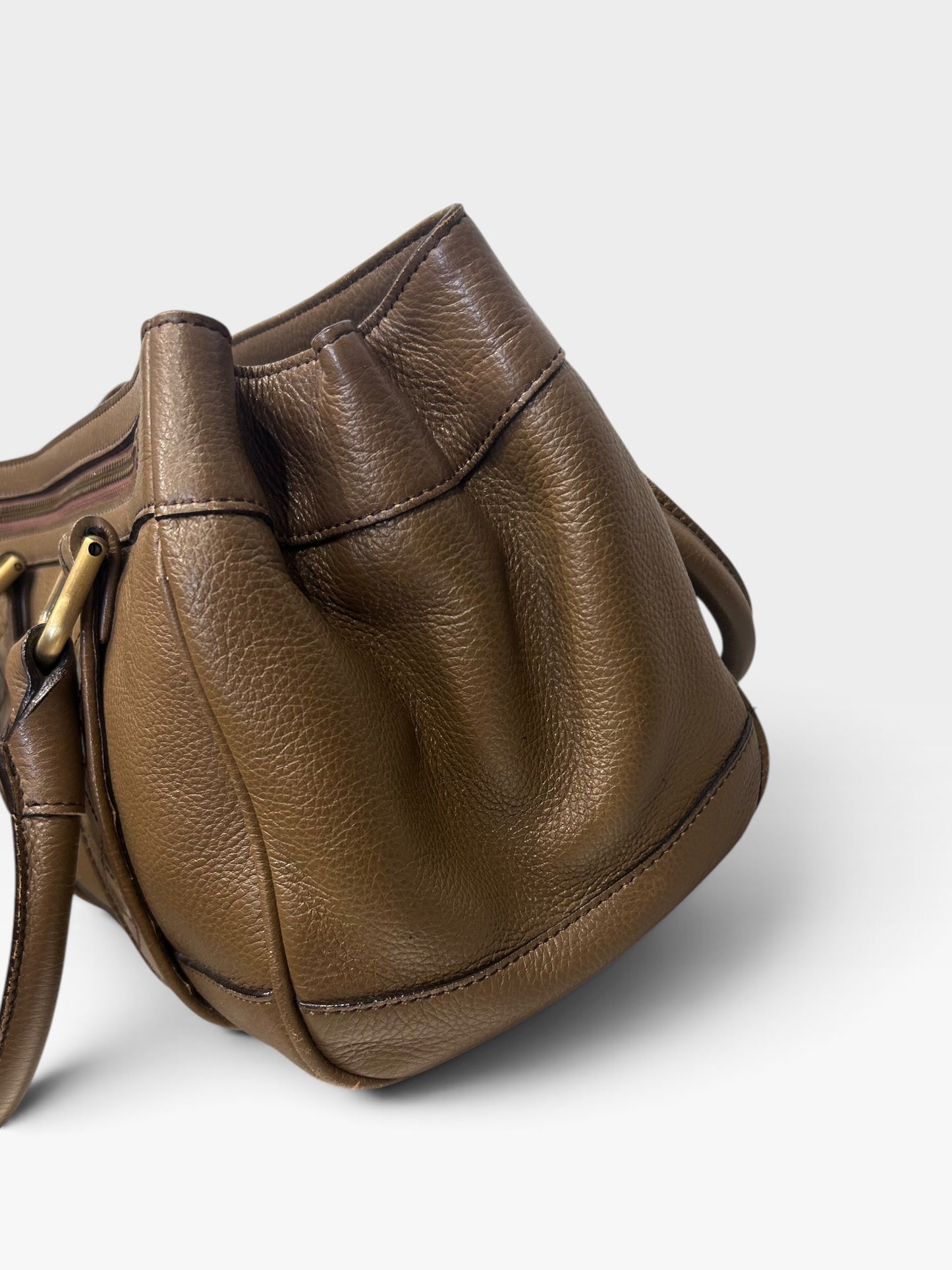 Vintage Burberry Leather Shoulder bag |Early 2000s