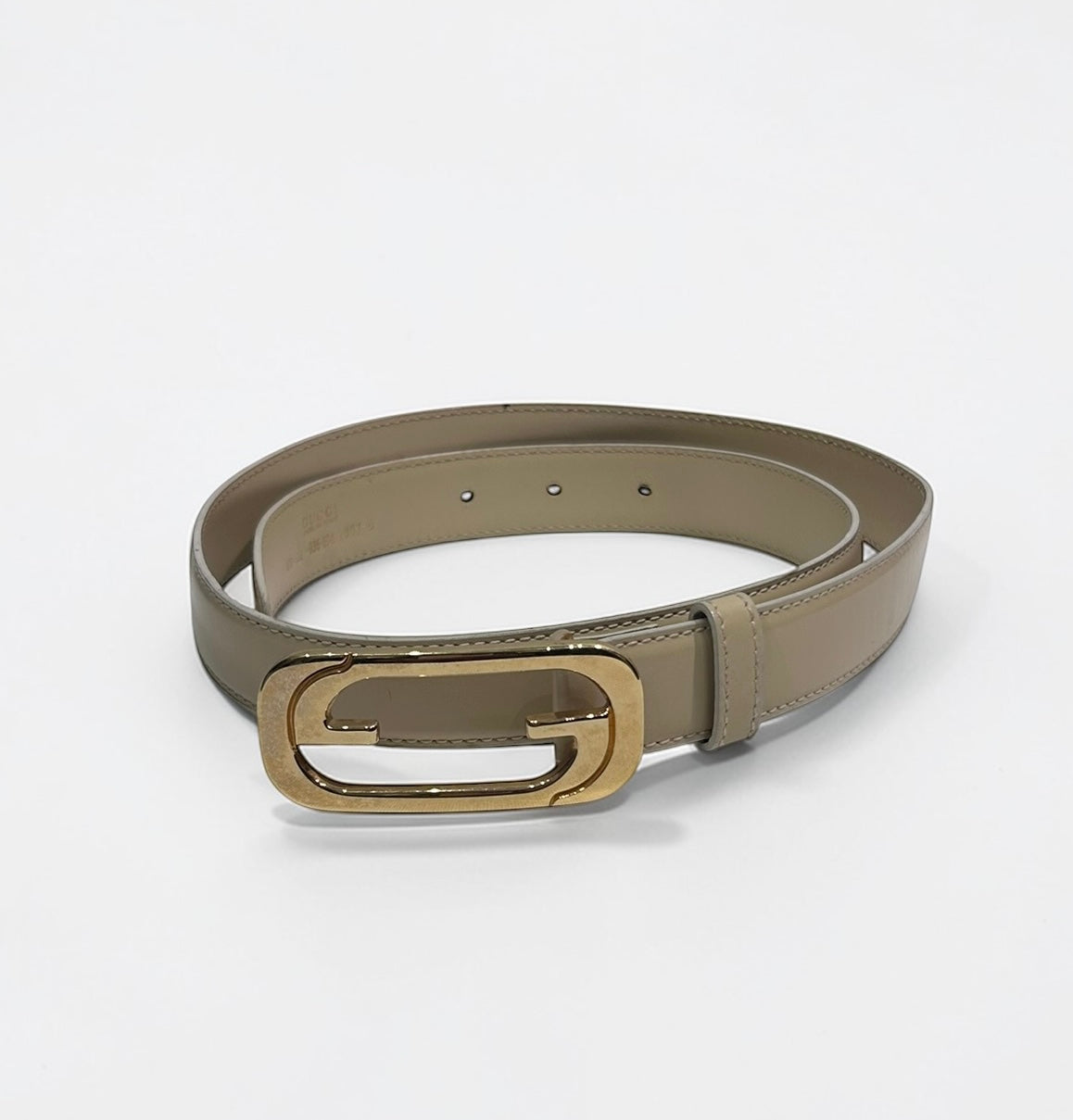 Vintage Gucci Interlocking Buckle Leather Belt| Late 1990