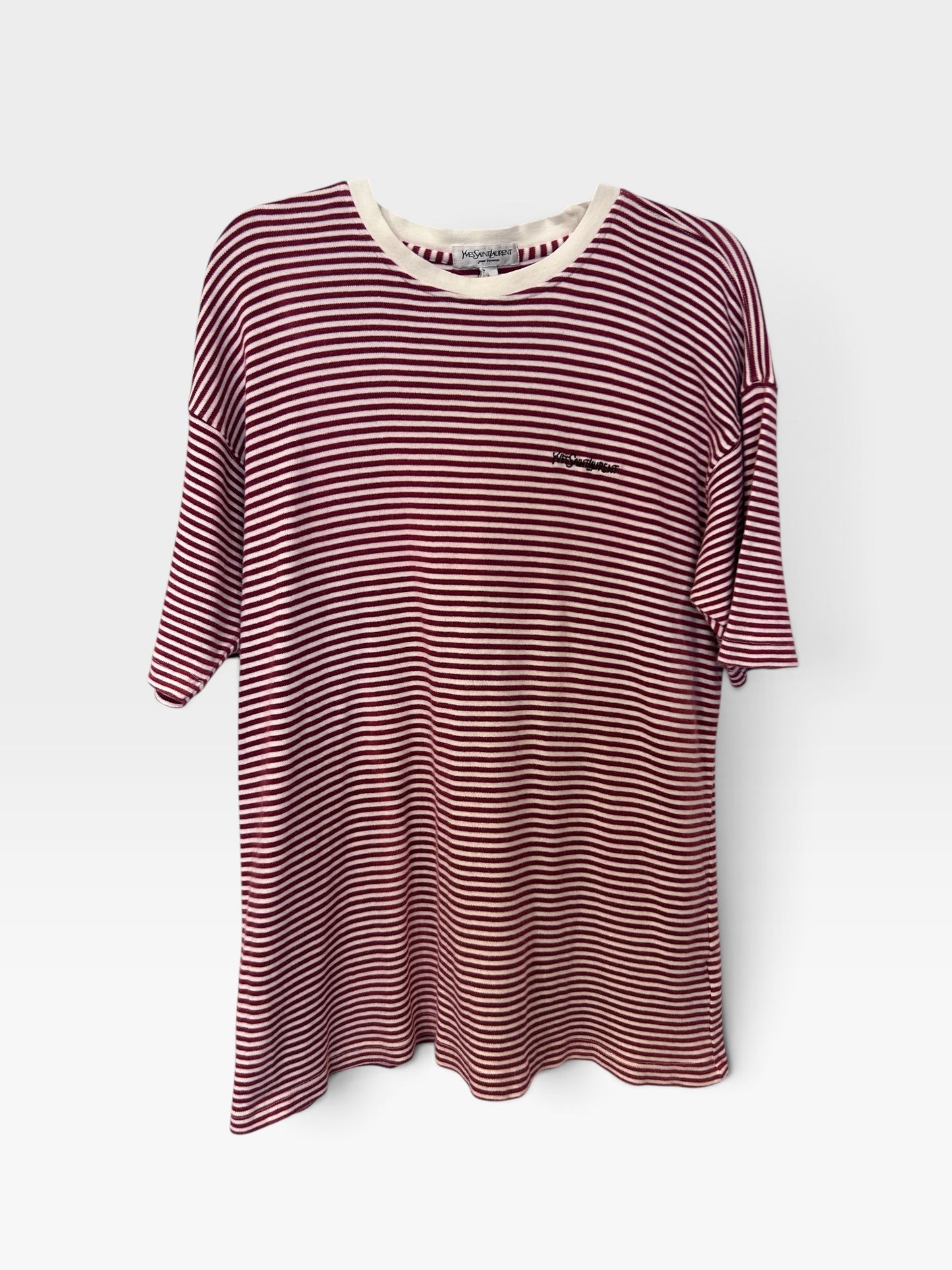 Vintage Yves Saint Laurent Striped Cotton T-Shirt| Late 1990s