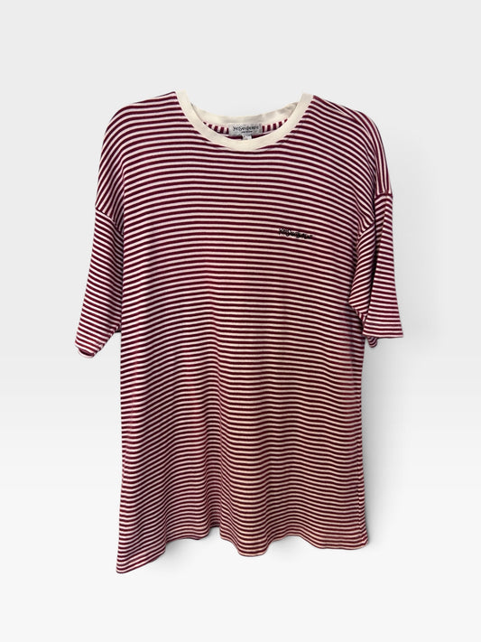 Vintage Yves Saint Laurent Striped Cotton T-Shirt| Late 1990s