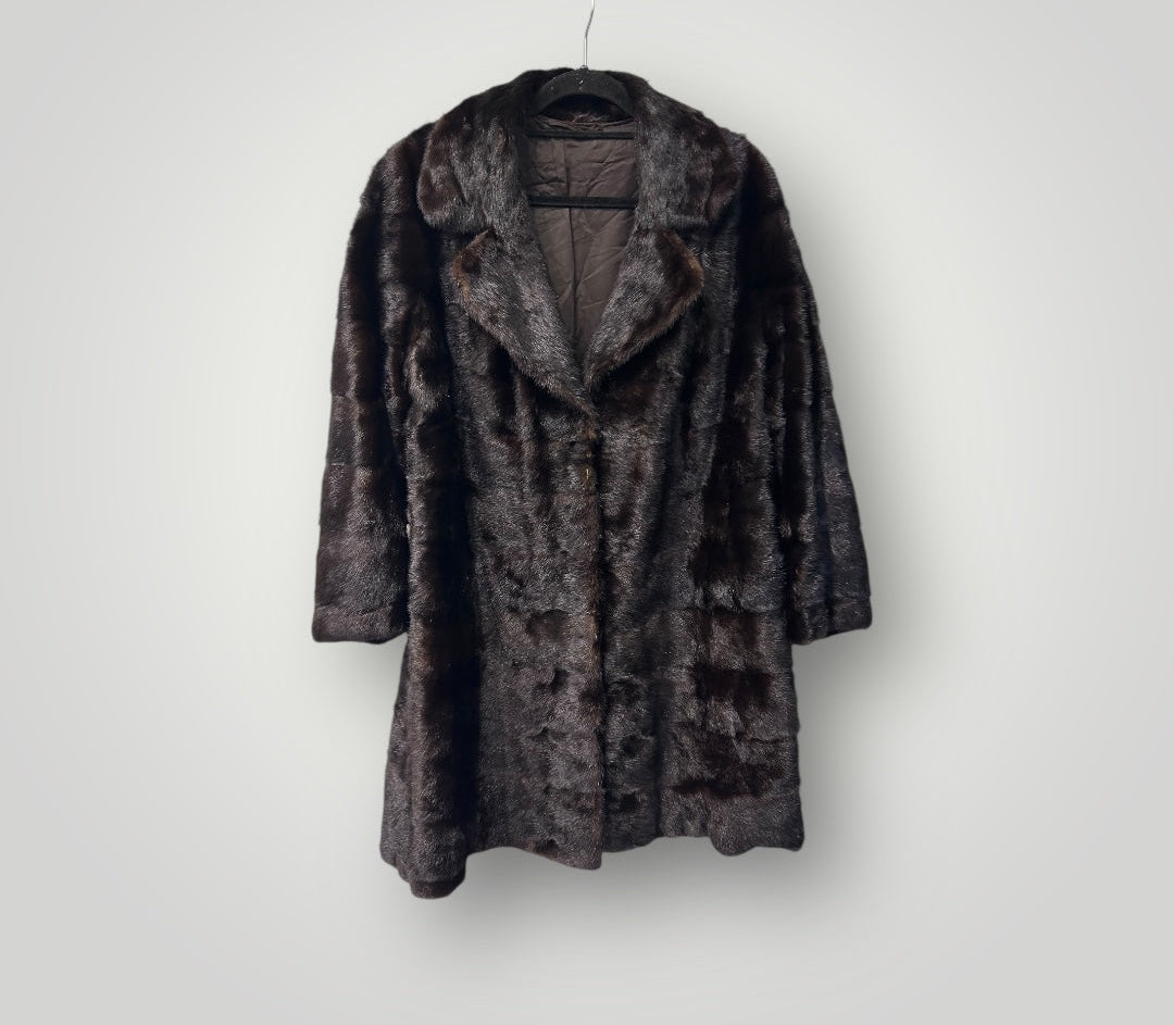 Vintage Dark Brown Fur Coat
