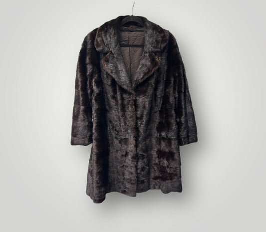Vintage Dark Brown Fur Coat