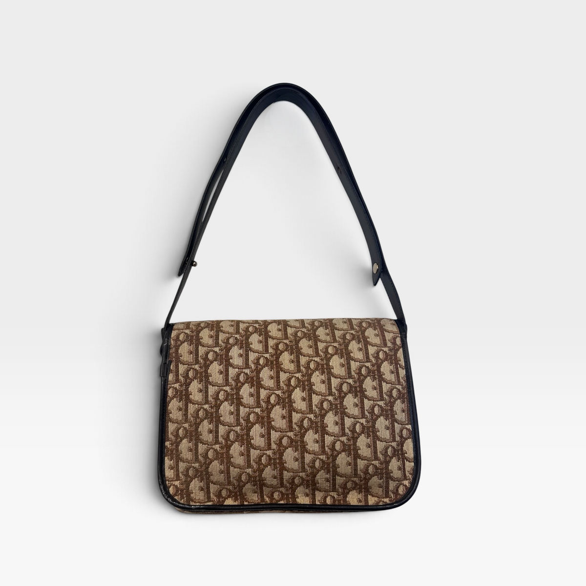 Vintage Christian Dior Oblique Shoulder Bag | Late 1970s-Early 1980s