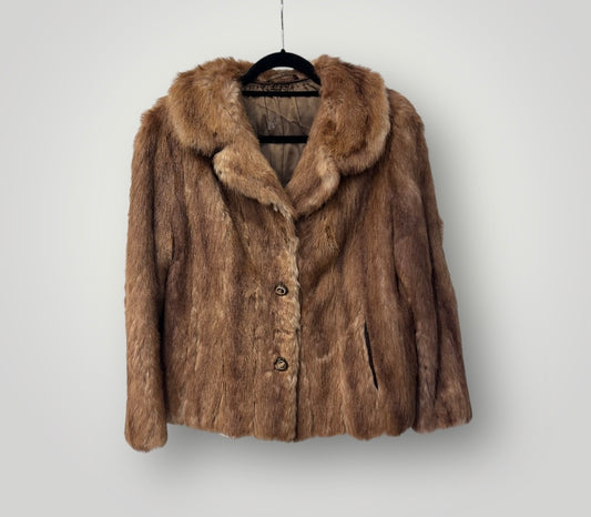 Vintage Mahogany Mink Fur Jacket – 1970s