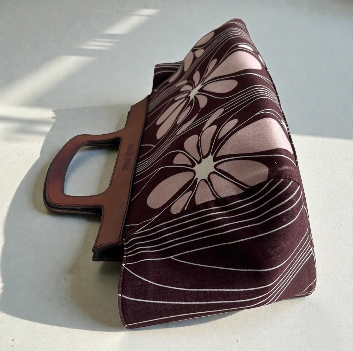 Rare Miu Miu Archive Reversible Floral & Leather Tote Bag| Early 2000s