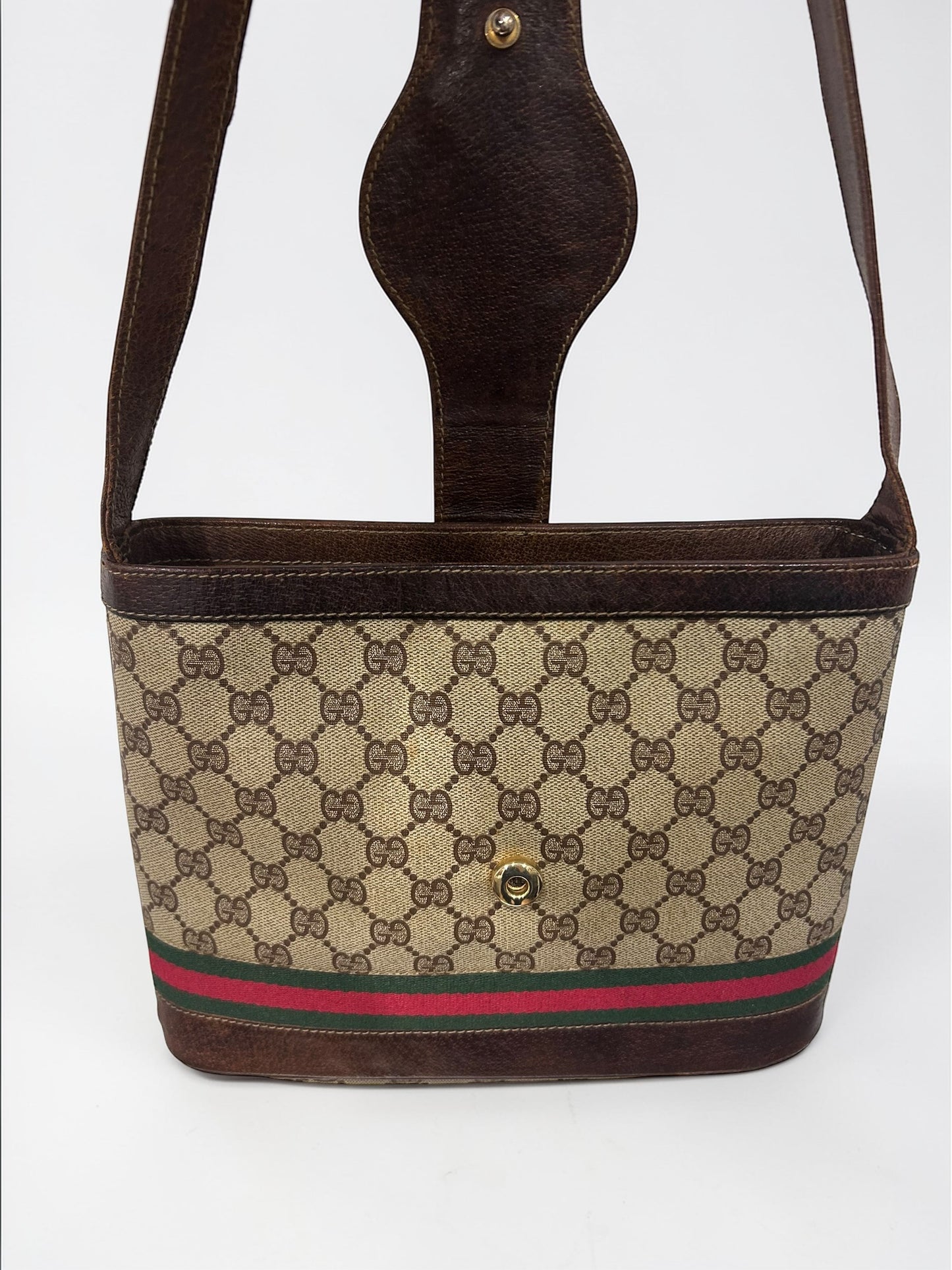 Vintage Gucci Monogram Web Shoulder Bag | 1980’s