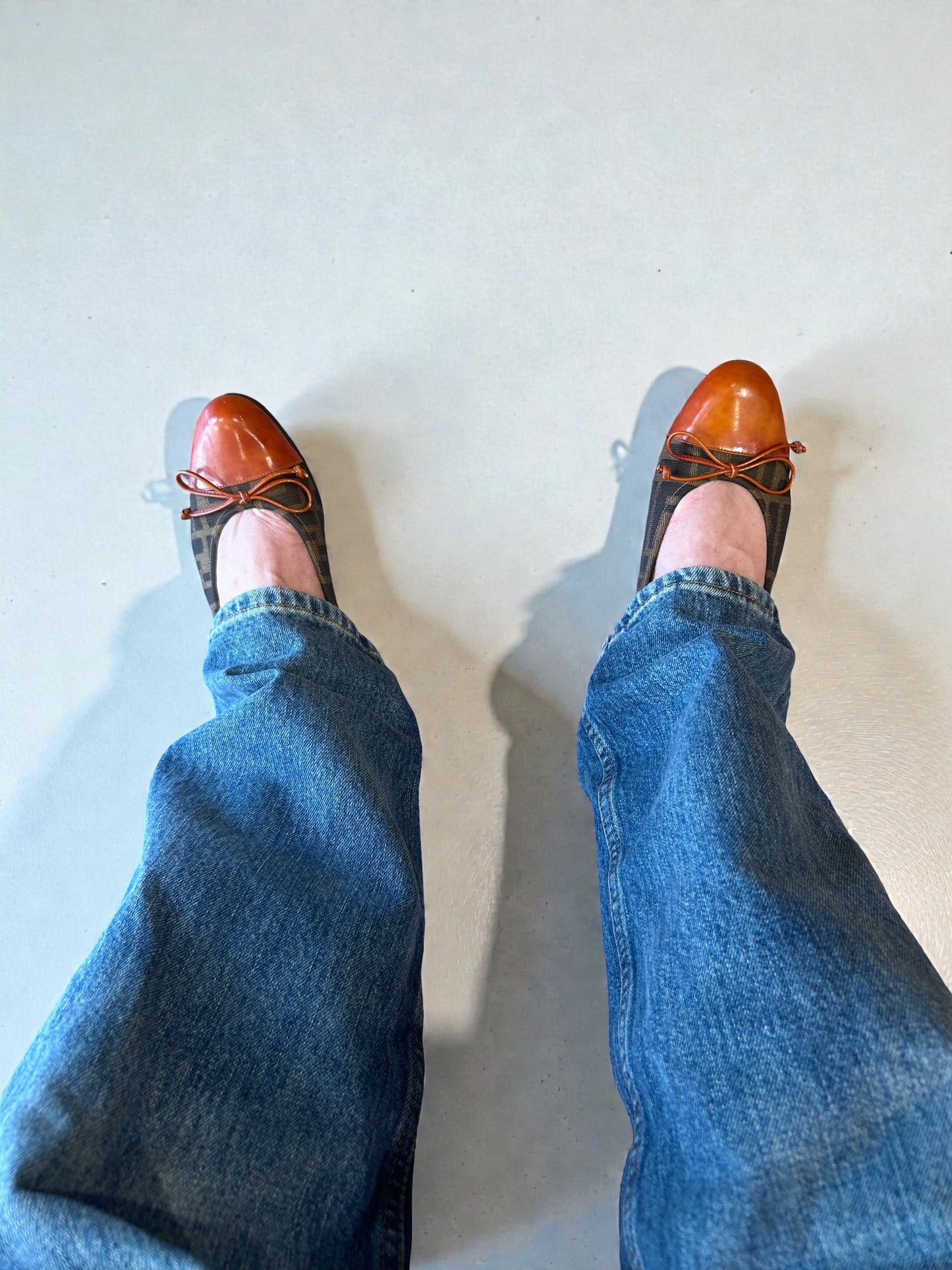 Vintage Fendi Zucca Ballet Flats| Early 2000s
