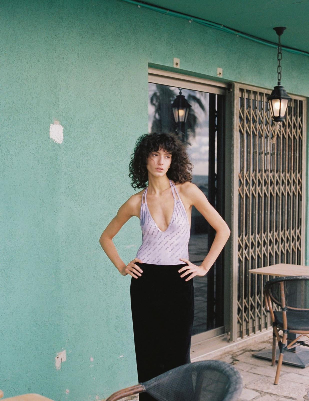 Vintage Black Velvet Maxi Skirt with Button Detail| Early 1990s