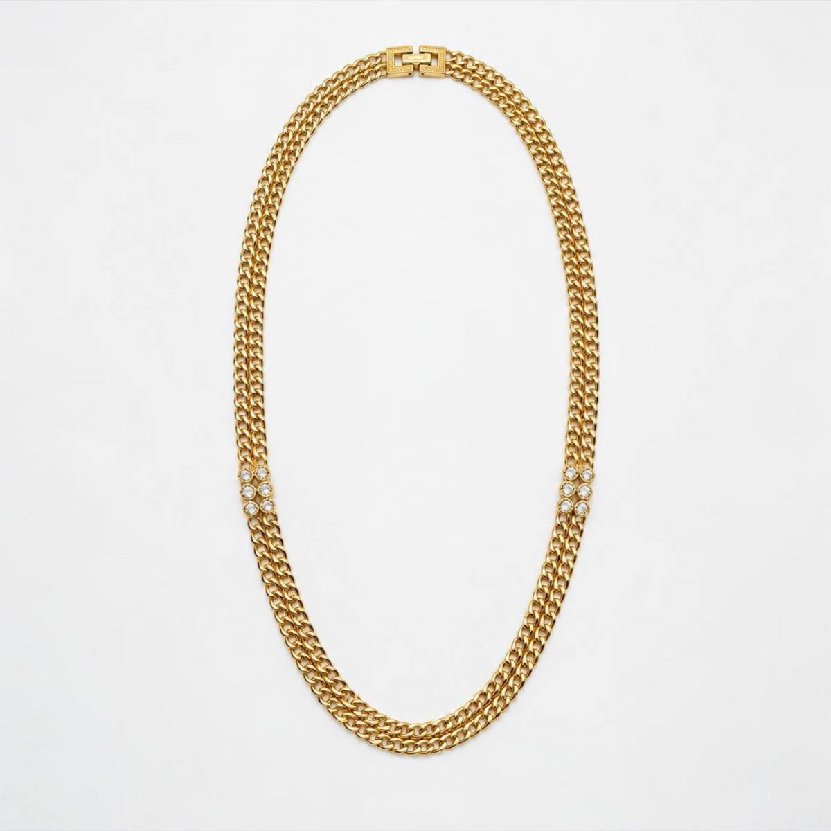 Vintage Nina Ricci Gold-Plated Triple Chain Necklace | 1990s