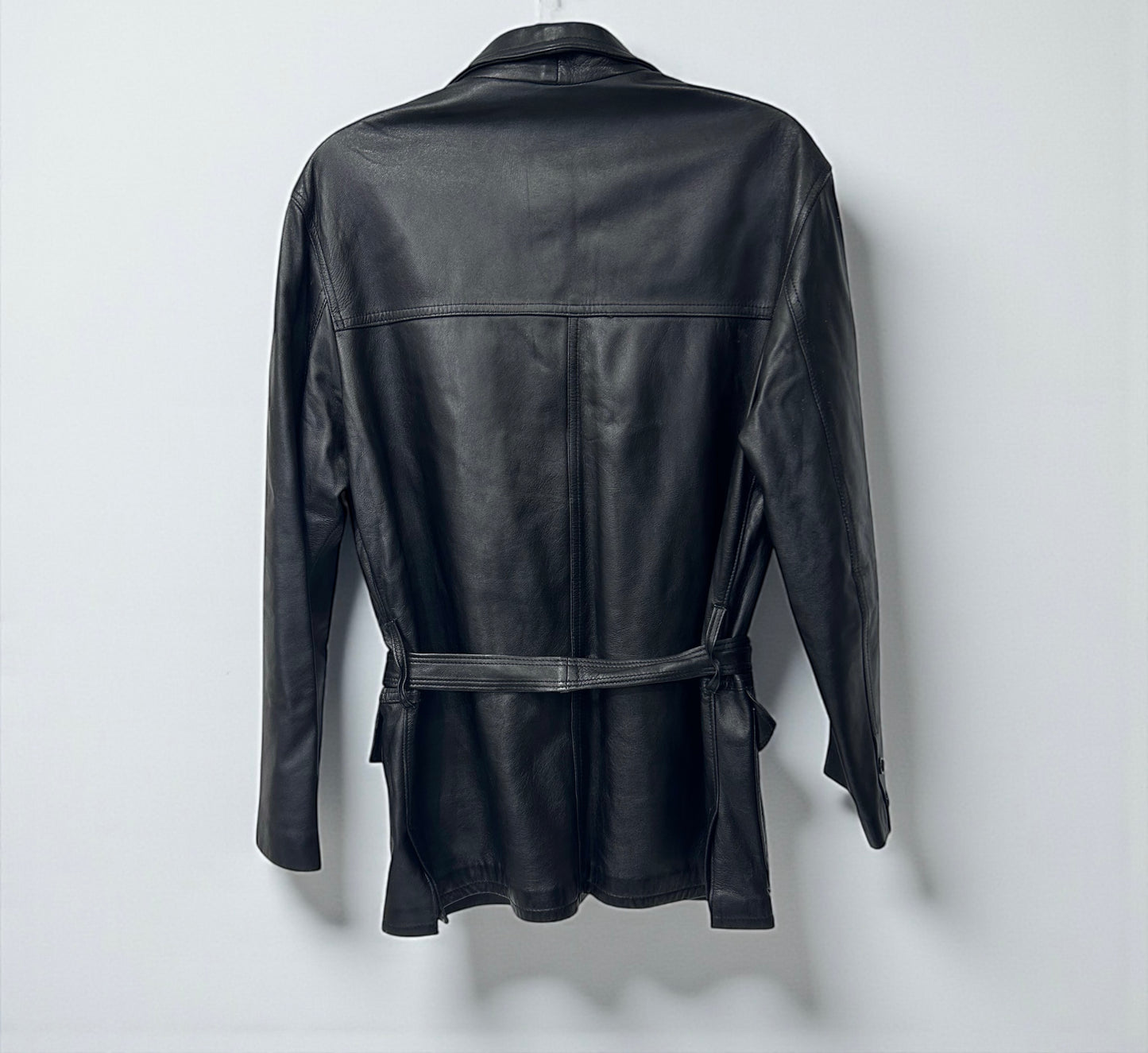 Vintage Italian Leather Utility Jacket