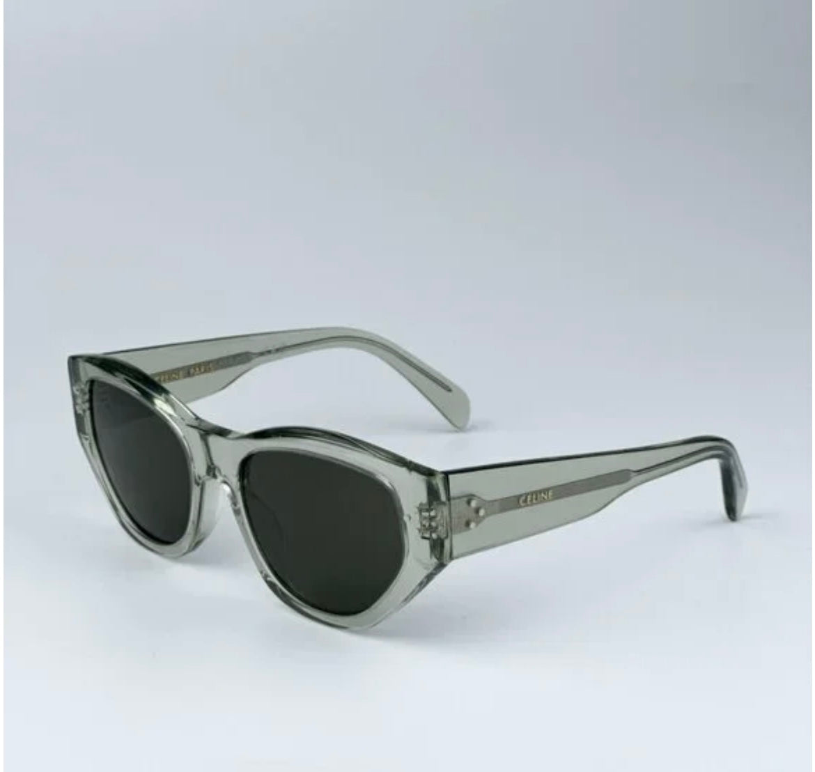 Celine Transparent green Cat eye sunglasses
